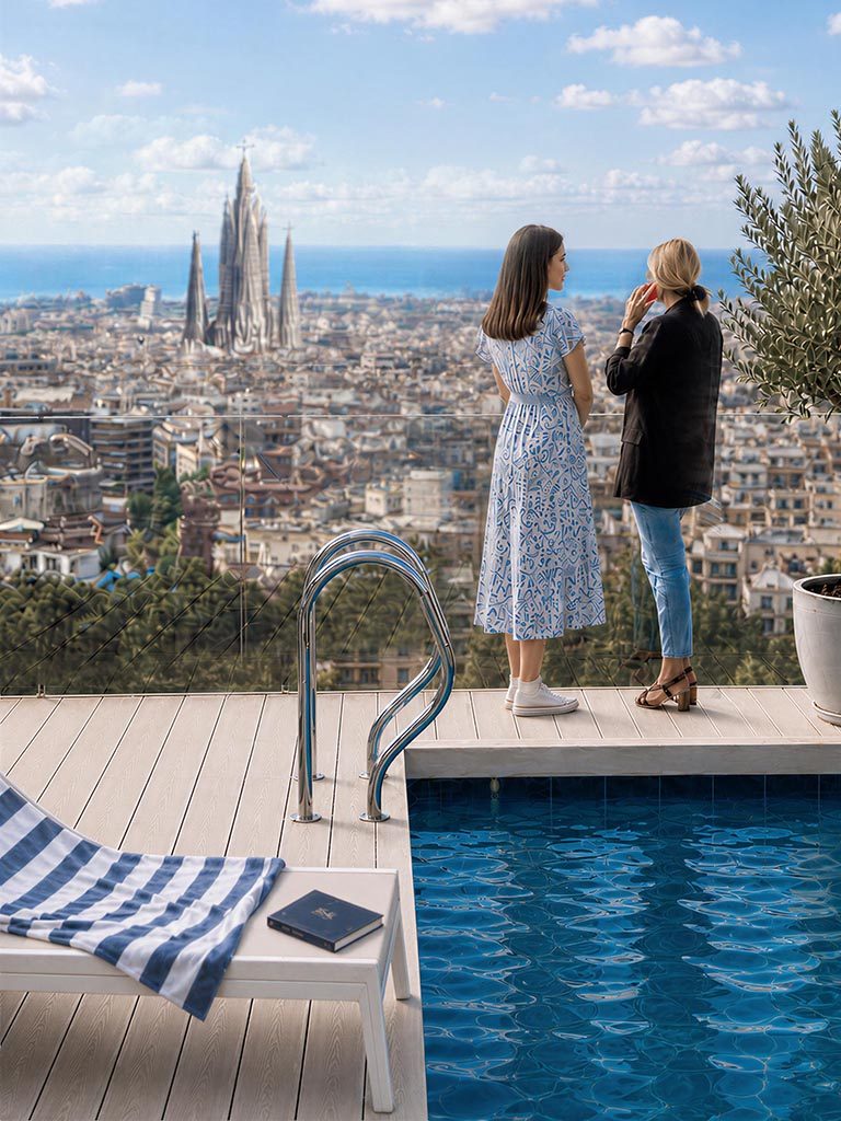 L'edificio di team.barcelona sulle alture di Barcellona